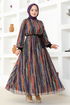 Belted Dress END5435 Black - Thumbnail