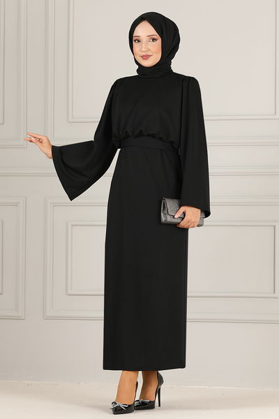 END - Belted Dress END5439 Black