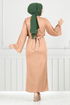 Belted Dress END5439 Latte - Thumbnail