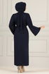 Belted Dress END5439 Navy blue - Thumbnail