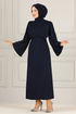 Belted Dress END5439 Navy blue - Thumbnail