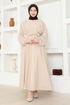 Belted Dress END5555 Beige - Thumbnail