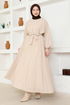 Belted Dress END5555 Beige - Thumbnail