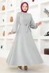 Belted Dress END5565 Grey - Thumbnail