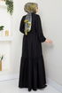 Belted Dress HBS3025 Black - Thumbnail