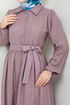 Belted Dress HBS3025 Dark Lilac - Thumbnail