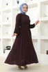 Belted Dress HBS9897 Damson - Thumbnail