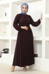 Belted Dress HBS9897 Damson - Thumbnail