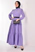 Belted Dress Lilac ASM2613 - Thumbnail