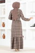 Belted Dress MSL1133 Brown - Thumbnail