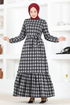 Belted Dress MSL1133 Grey - Thumbnail