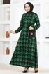 Belted Dress MSL1144 Green - Thumbnail