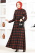 Belted Dress MSL1144 Taba - Thumbnail