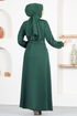 Belted Dress MSL1147 Emerald - Thumbnail