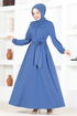 Belted Dress MSL1147 Indigo - Thumbnail