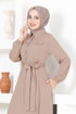 Belted Dress MSL1147 Mink - Thumbnail