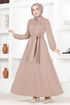 Belted Dress MSL1147 Mink - Thumbnail