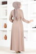 Belted Dress MSL1147 Mink - Thumbnail