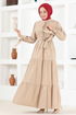 Belted Dress MSL1554 Mink - Thumbnail