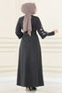 Belted Dress MSL1610 Anthracite - Thumbnail