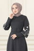 Belted Dress MSL1610 Anthracite - Thumbnail