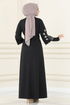 Belted Dress MSL1610 Black - Thumbnail