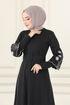 Belted Dress MSL1610 Black - Thumbnail