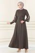 Belted Dress MSL1610 Brown - Thumbnail