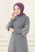 Belted Dress MSL1610 Grey - Thumbnail