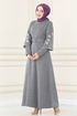 Belted Dress MSL1610 Grey - Thumbnail