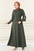 Belted Dress MSL1610 Khaki - Thumbnail