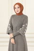 Belted Dress MSL1610 Mink - Thumbnail