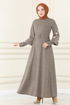 Belted Dress MSL1610 Mink - Thumbnail