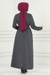 Belted Dress MSL193 Anthracite - Thumbnail