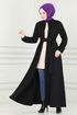 Belted Dress MSL193 Black - Thumbnail