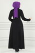 Belted Dress MSL193 Black - Thumbnail