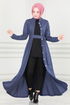 Belted Dress MSL193 Navy blue - Thumbnail