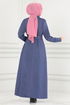 Belted Dress MSL193 Navy blue - Thumbnail