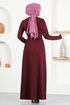 Belted Dress MSL2019 Burgundy - Thumbnail