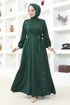 Belted Dress MSL202 Emerald - Thumbnail