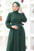 Belted Dress MSL202 Emerald - Thumbnail