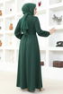 Belted Dress MSL202 Emerald - Thumbnail