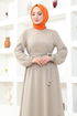 Belted Dress MSL202 Mink - Thumbnail