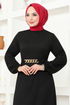 Belted Dress MSL205 Black - Thumbnail