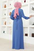 Belted Dress MSL205 Indigo - Thumbnail