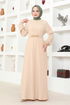 Belted Dress MSL205 Stone - Thumbnail