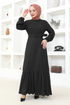 Belted Dress MSL206 Black - Thumbnail