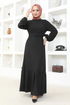 Belted Dress MSL206 Black - Thumbnail