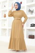 Belted Dress MSL206 Latte - Thumbnail