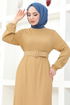 Belted Dress MSL206 Latte - Thumbnail